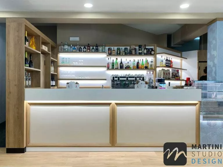 BAR ARREDAMENTO ROVERE LED