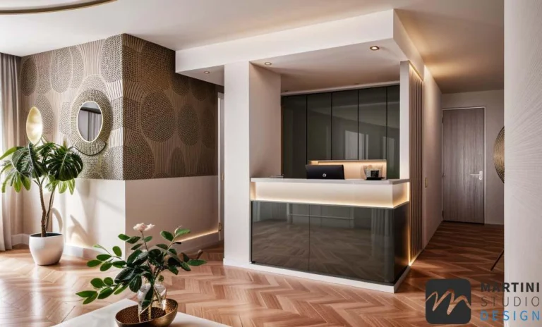 Rendering 3D reception Hotel Massa